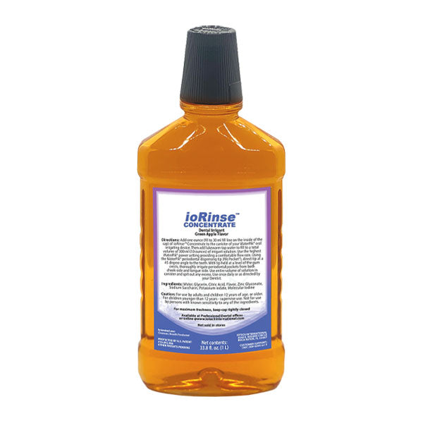 IoTech ioRinse Concentrate Green Apple Dental Irrigant (1 L)