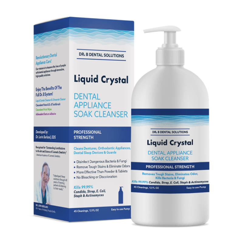 Dr. B Dental Solutions Cleanadent Liquid Crystals Soak Cleanser (12 oz