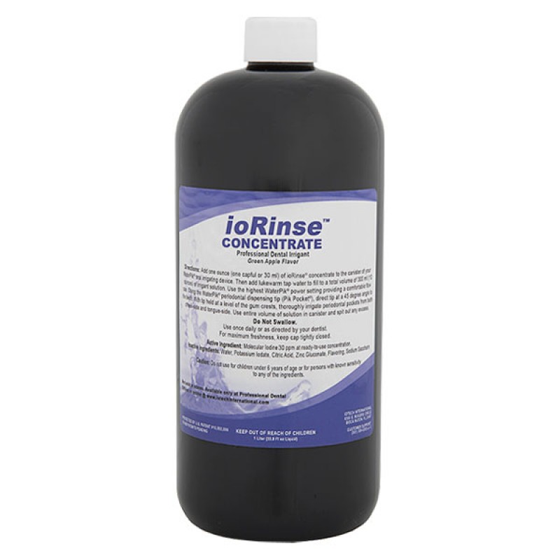 IoTech ioRinse Concentrate Green Apple Dental Irrigant (1 L) Mouthwash